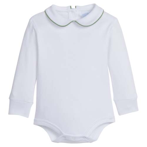 Piped Peter Pan Onesie - Watercress