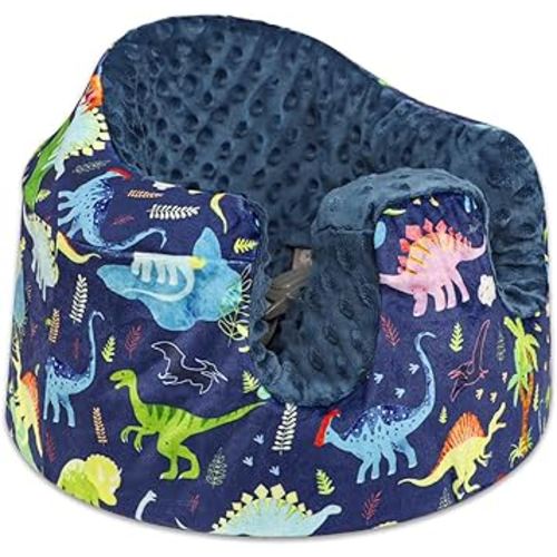 Seat Cover Compatible with Bumbo Seat, Soft and Breathable Baby Floor Seat Cover for Baby Boy & Girl (Cover Only), Dinosaur