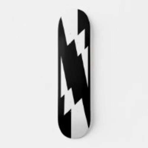White Flash Lightning Bolt Skateboard | Zazzle