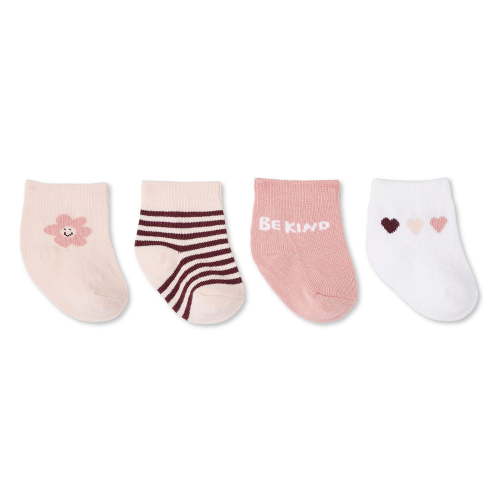 George Baby Girls' Socks 4-Pack, One Size