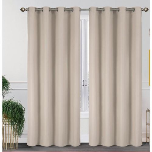 J&v Textiles Set Of Two 54" X 84" Insulated Grommet Top Blackout Curtain Panels