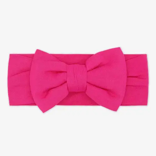 Mighty Magenta Luxe Bow Headband | Little Sleepies