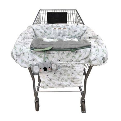 Boppy Preferred Cart Cover - Gray and Green Koalas
