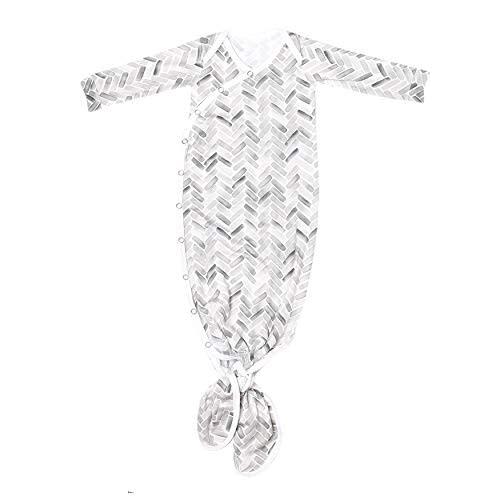 Copper Pearl Baby Gown - Knotted Newborn Sleepers for Baby Boy and Girl, Soft Stretchy Long Sleeve Infant Gowns with Bottom Tie and Hand Mittens, Perfect Hospital Coming Home Outfit (Alta)