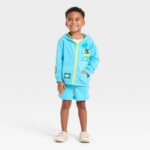 Disney Mickey Mouse Zip-up Hoodie & Shorts Set (12M)