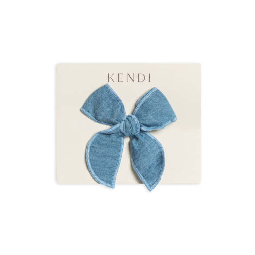 Chambray Bow Clip