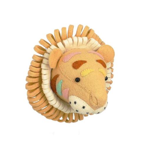 Felt Pastel Tiger | Stuffed Tiger Head | Kids Room Head | Kids Animal Head | Mini Tiger