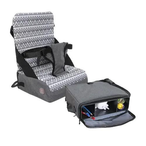 Dreambaby Grab ‘N Go Travel Booster Seat – Portable Toddler High Chair for Dining (6M-5Y) with Storage & Shoulder Strap