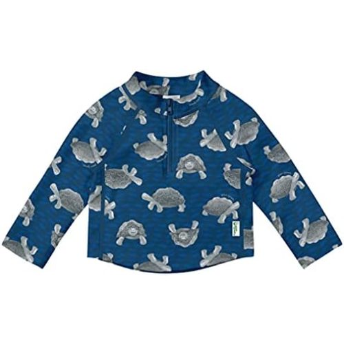 green sprouts Boys' Long Sleeve Zip Rashguard Shirt (Tortoises)