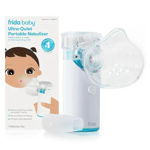 Frida Baby Nebulizer for Babies, Portable Nebulizer for Kids, Babies & Infants, Ultra-Quiet Handheld Nebulizer with Mask + Diffuser, Congestion + Flu Relief