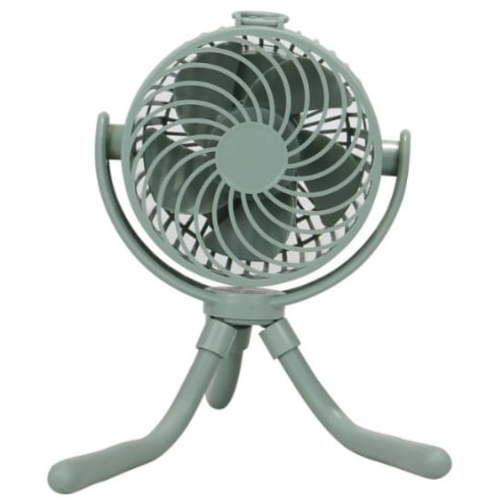 Mainstays 4" New 3-speed Portable Rechargeable Fan with Flexible Tripod and Digital Display, Green
