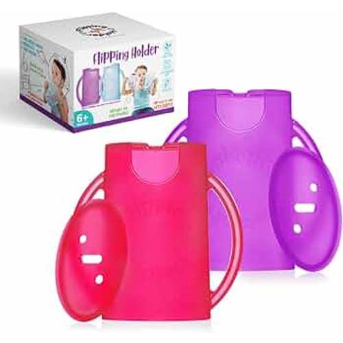Squeeze Proof Food Pouch Holder for Toddlers, Babies, Kids, Mess Free No Squeeze Juice Box Drink and Applesauce Snack Holder with Easy Grip Handles and Lid