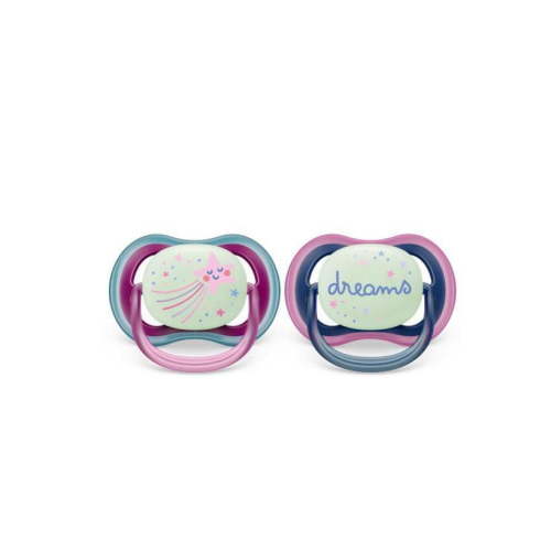 Philips Avent Ultra Air Pacifier 6-18m, falling star / dreams, nighttime, 2 pack SCF376/14, Avent Ultra Air Pacifier 6-18m star / dreams 2pk - Walmart.ca