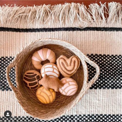 NEW Pan Dulce toys 7 pk, felt food pan dulce, Pan Dulce felt playset, pan dulce concha toy Mexican felt food Montessori play kids learning