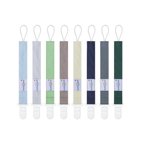 Babygoal Pacifier Clips 8 Pack, Pacifier Holder Clips for Baby Boys and Girls Fits for Most Pacifier, Binkie Styles & Baby Teethers & Toys and Gift-Neutral Color 8PS41