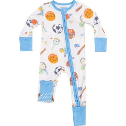 Sports Ball Convertible Zip Romper, 6-12M