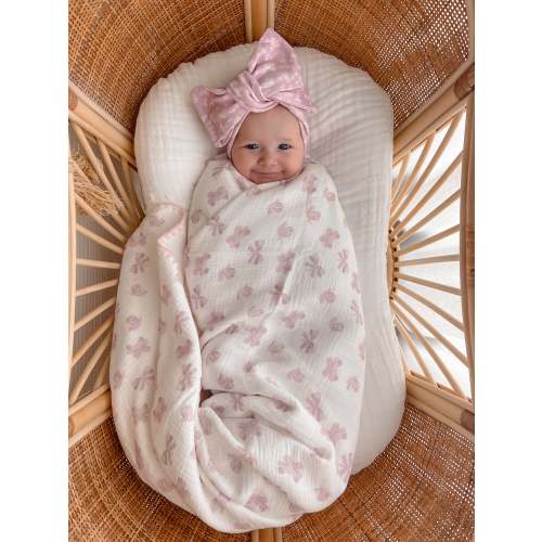 Organic Crinkle Muslin Blanket | Butterflies