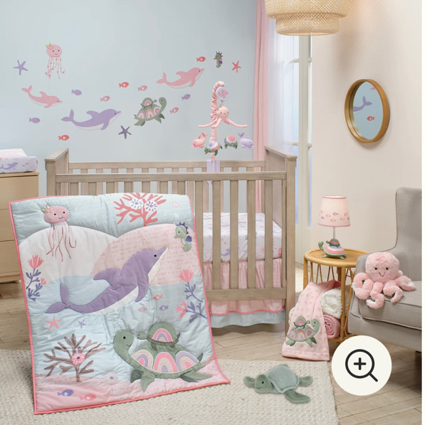 Sea Dreams 3-Piece Crib Bedding Set