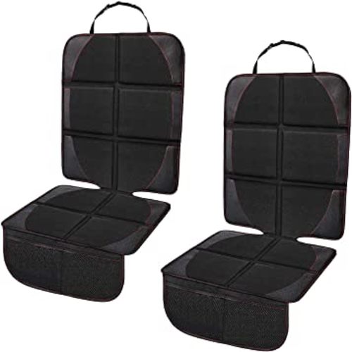 Car Seat Protector, 2 Pack Large Auto Car Seat Protectors for Child Car Seat, Thick Carseat Seat Protector with Organizer Pockets