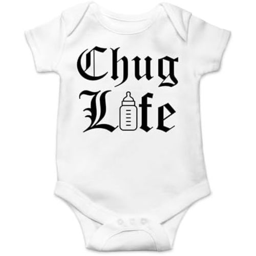 AW Fashions Chug Life Baby Bodysuit Funny, Cute, and Comfortable Infant Apparel - Trendy Newborn Clothing