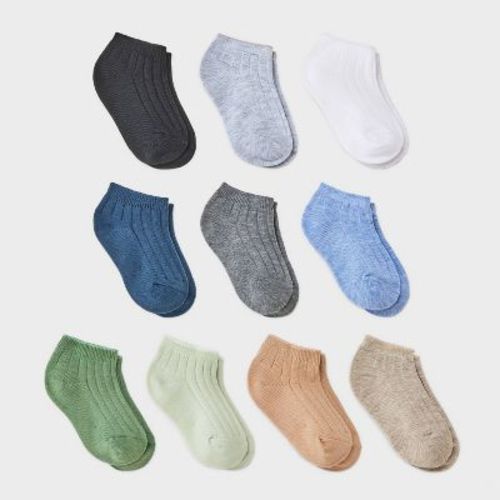 Baby 10pk Low Cut Socks - Cat & Jack™ 12-24m