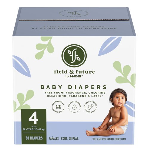 Field & Future by H-E-B Plus Pack Baby Diapers - Size 4