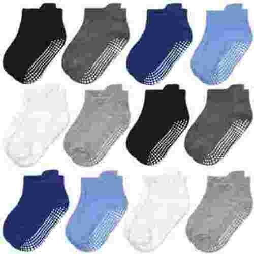 Non Slip Toddler Socks 12 Pairs Baby Socks Toddler Grip Socks Anti Skid Socks for 6 Months-7 Years Boys