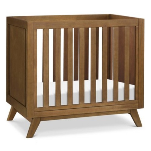 DaVinci Otto 3-in-1 Convertible Mini Crib with 4" Mattress - Greenguard Gold Certified, Color: Walnut
