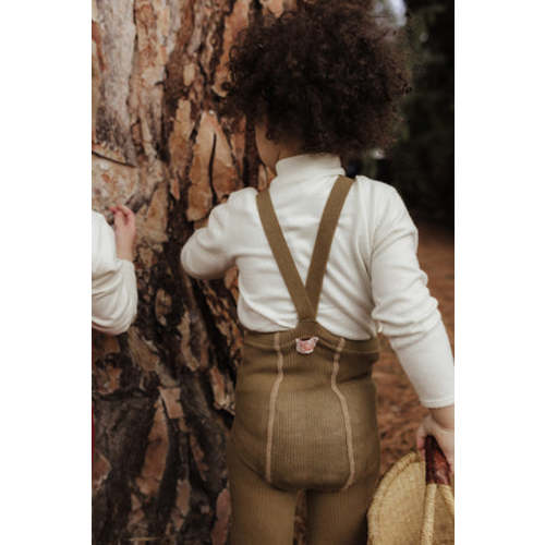 Silly Silas I Footed tights with braces I Acorn Brown