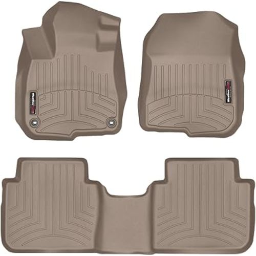 WeatherTech Custom Fit FloorLiners for Honda CR-V, CR-V Hybrid - 1st & 2nd Row (451110-1-2), Tan