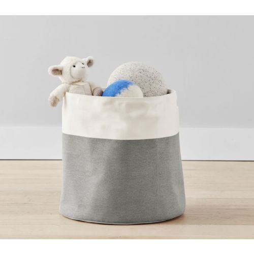 Gray Colorblock Canvas Storage | Pottery Barn Kids