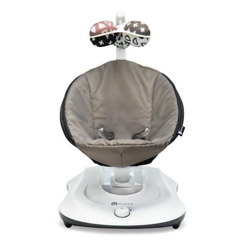 4moms Newborn Soothing Electric Bouncer, RockaRoo Baby Rocker with Gliding Motion, Compact Size, Graphite