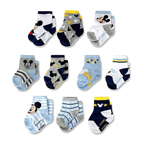 Disney Baby Girls & Boys Minnie Mickey Mouse 10-Pack Infant Sock