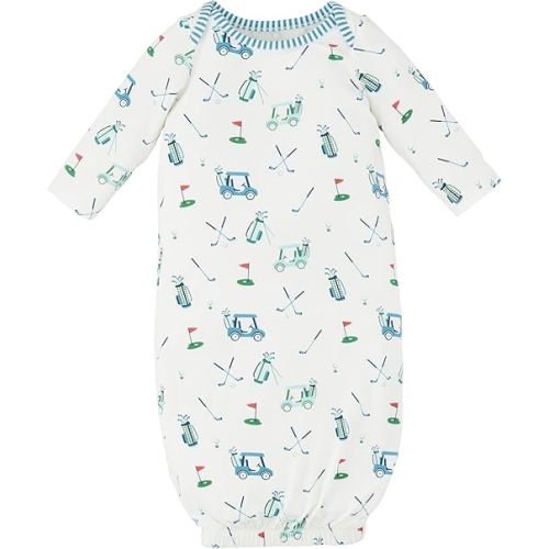 Mud Pie Baby Blue Golf Sleeper Gown; 0-3M