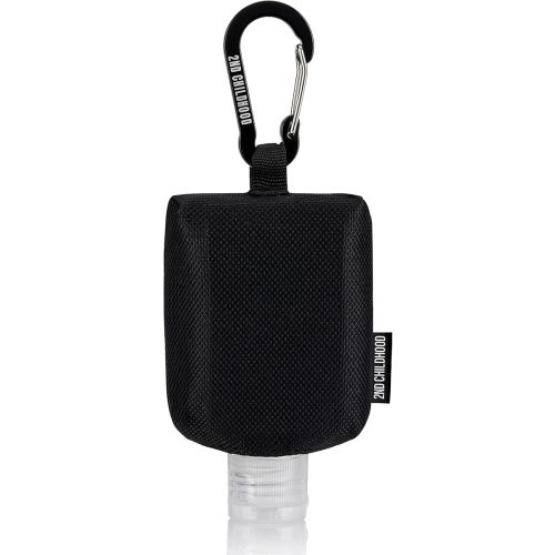Travel Size Bottle Case, Hand Sanitizer Holder Carrier Bag - Portable Mini Waist Bag for Liquid Storage - Clip On Belt Loop, Backpack and Purse - Includes Empty Flip Cap 2 oz. Reusable Bottle