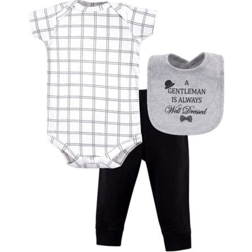 Bodysuit, Pant and Bib, 3-6M