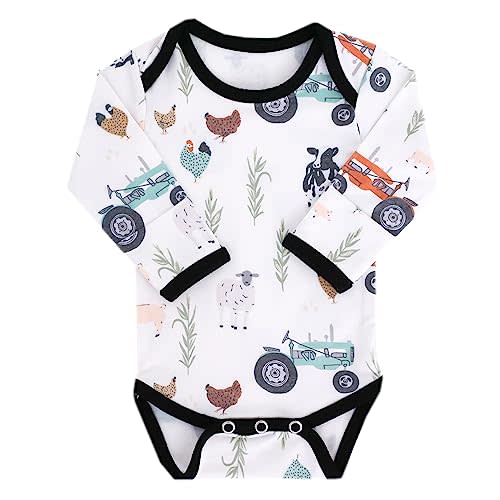 Copper Pearl Long Sleeve Bodysuit Baby: Ultra Soft Baby for Newborns, Boys, and Girls - Stylish, Comfortable, Overlap Shoulders, Premium Knit Fabric - 3-6 Months, Jo