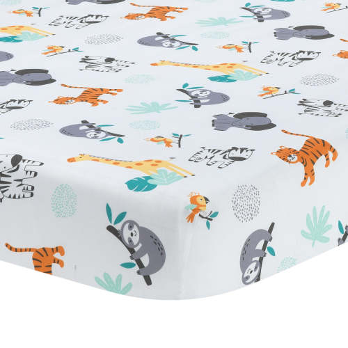 Mighty Jungle Animals Baby/Infant/Toddler Fitted Crib Sheet – Lambs & Ivy