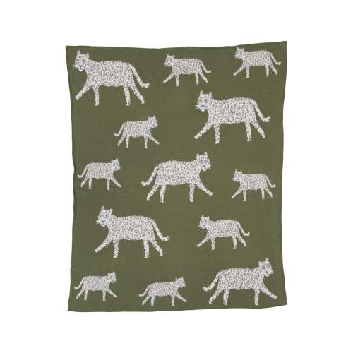 Jaguar Green Knit Baby Blanket