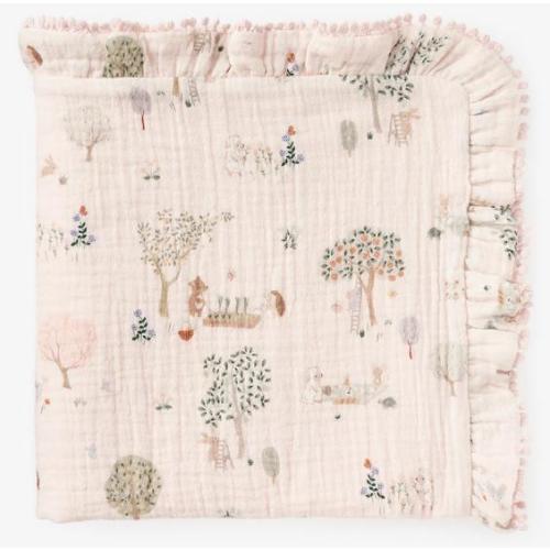 Garden Picnic Organic Muslin Security Blanket Personalized