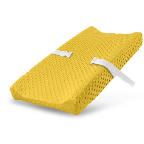 Changing Pad Cover, Ultra Soft Minky Dots Plush Changing Table Covers Breathable Mink Changing Table Sheets Cover Wipeable Changing Pad Covers for Infants Newborn Baby Girl Boy (Aspen Gold)