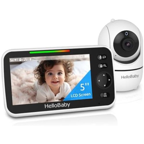 Infant Optics DXR-8 PRO Video Baby Monitor, 720P HD Resolution 5" Display, Patent-Pending A.N.R. (Active Noise Reduction), Pan Tilt Zoom, and Interchangeable Lenses