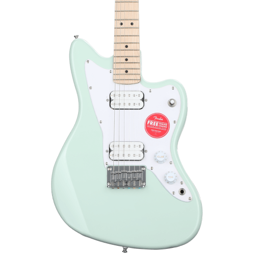 Squier Mini Jazzmaster HH Electric Guitar - Surf Green with Maple Fingerboard