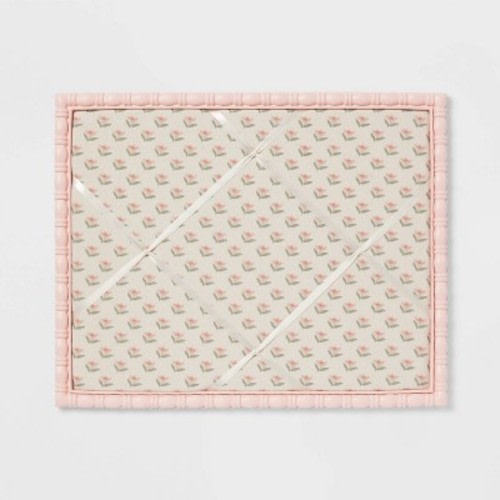 Pink Framed Fabric Kids' Photo Memo Board - Pillowfort™