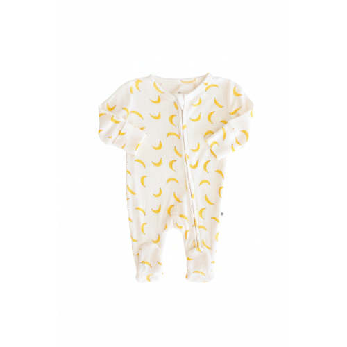 Go Bananas Bamboo Waffle Zipper Footie