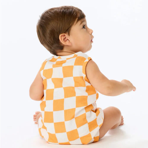 The Tennessee Checkered Unisex Henley Onesie
