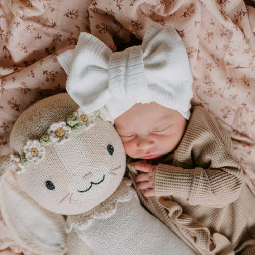 Oversized Topknot | Milk Rib Pointelle – Little and Fern
