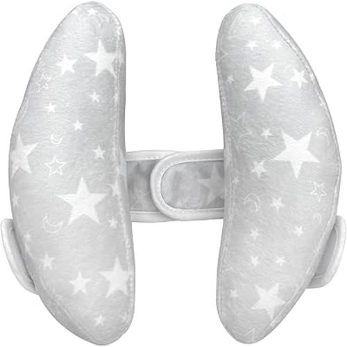 Infant Travel Pillow, Adjustable Baby Head Neck Support Cushion for Car Seat and Stroller - Comfortable and Lightweight Baby Travel Pillow, with Moon and Star Pattern