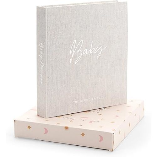 And Per Se Baby Memory Book For Boys & Girls - Baby Book Keepsake to Capture Every Precious Moment, Record Important Milestones, Photos & Memories from Birth to 5 Years(Grey)