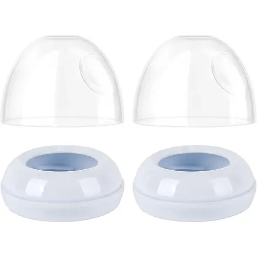 2-Pack Philips Avent Baby Bottle Lids and Rings - Replacement Screw Rings for Avent Natural Plastic and Glass Bottles